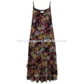 New Fashion Multi Black Shadow Rose Floral Dress Manufacture Wholesale Fashion Women Apparel (TA5292D)